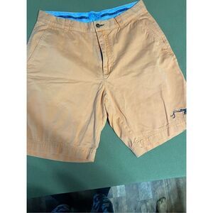 TRUE FLIES COTTON ORANGE CHINO SHORTS SIZE 34
